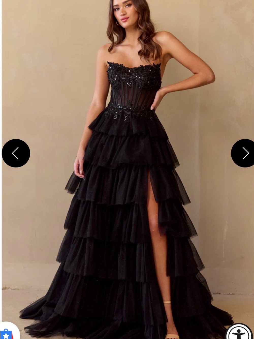 Amelia Couture Sweetheart Beaded Sequin and Tulle Evening Gown